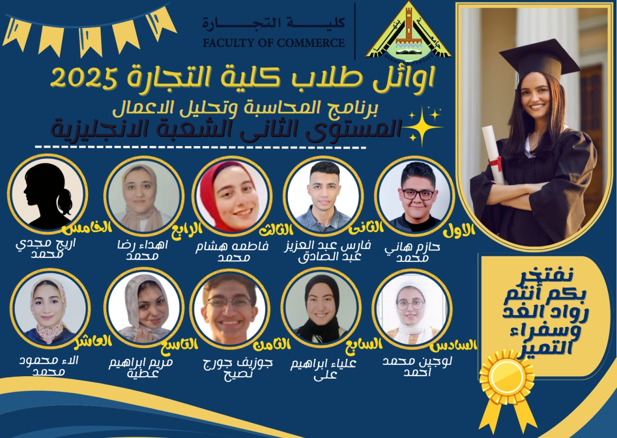 أوائل الطلاب من البرامج الخاصة للعام الجامعي 2025