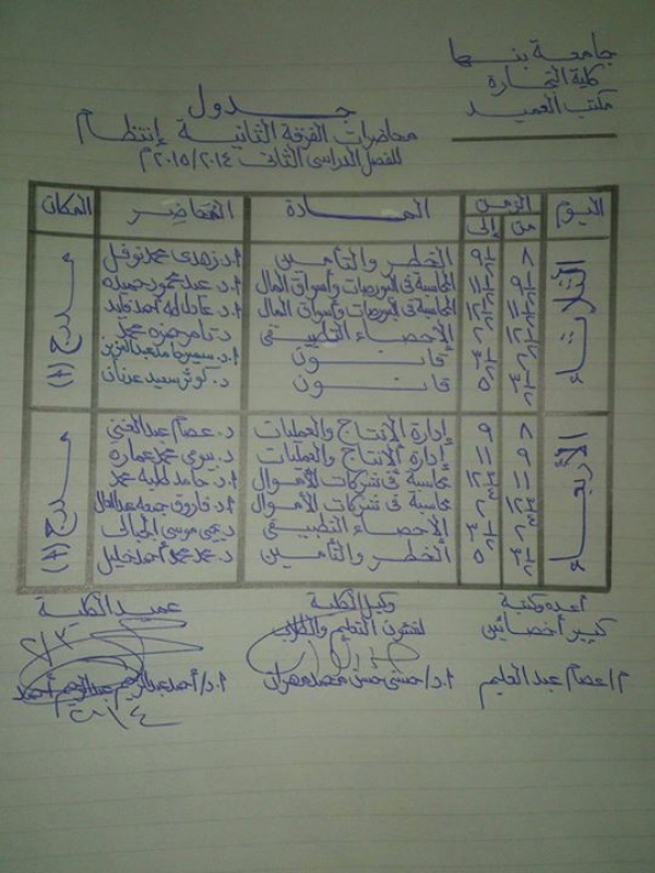 هام لطلاب الفرقة الثانية