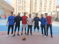 هنئة إدارة الكلية منتخب الكلية لكرة الطائرة لحصوله على الميدالية البرونزية  ف دورى الجامعة